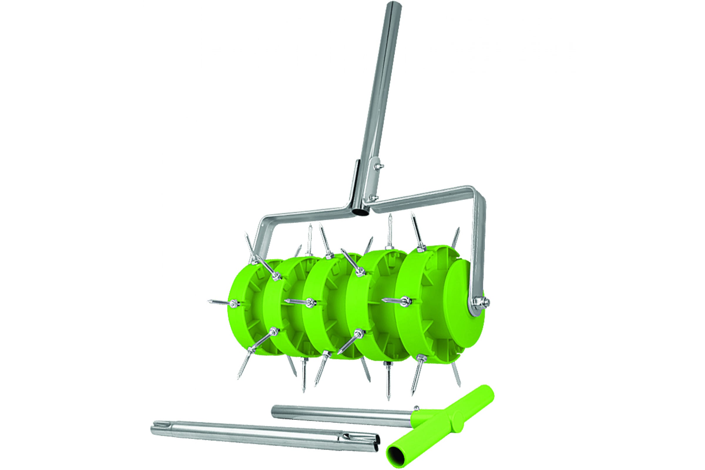 GRINDA GA-26, 26 стальных шипов, длина 50 мм, для газона, ножной аэратор (422111)