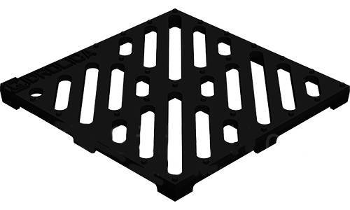 Решетка водоприемная Gidrolica Point РВ-28,5.28,5 - чугунная щелевая. кл. С250