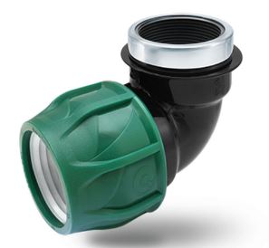 Отвод  с внут. рез. 25х3/4 pls (15) Турция Цвет: Зеленый