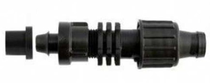 Фитинг стартовый, для капельной ленты, с резинкой и поджимной гайкой