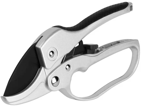Секатор контактный 175 мм, D20 мм, храповый механизм, титановый, ЦИ (0133)