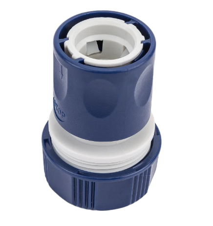 Соединитель (Коннектор) с аквастопом для шланга 19 мм (3/4), пластик GAES20-07 GREEN APPLE ЕСО