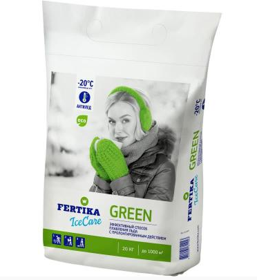 Реагент противогололедный Fertika IceCare Green, 20 кг