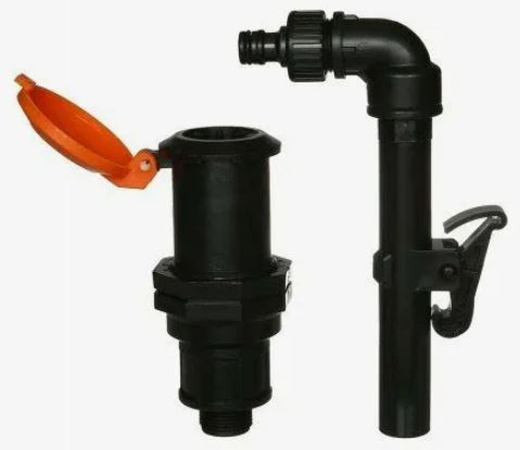 Соединитель быстросъемный 3/4" с защелкой с Г-образным (гидророзетка) GH арт: QVF0234A (Оранж)