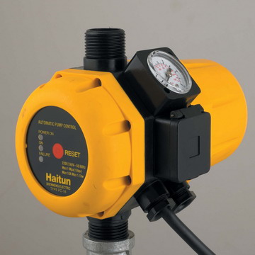 Автоматика для управления насосом Haitun 10А / PC-16 / G1" жёлтая ( Китай)