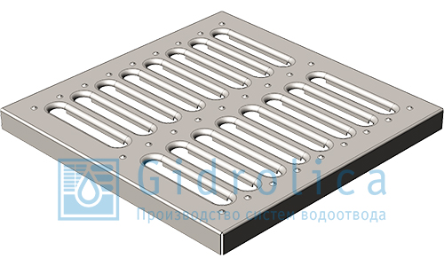 Решетка водоприемная Gidrolica Point РВ-28,5.28,5 - штампованная ст.оц. кл. А15