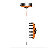 Грабли веерные FINLAND 23 зуба, алюминиевый черенок (2201)