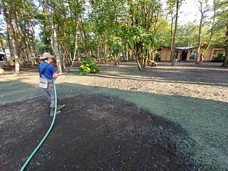 Установка системы автополива и озеленение 5000 М2