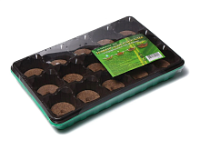 Комплект для выращивания рассады с торфяными таблетками (15 табл.d 55, кассеты, лоток)