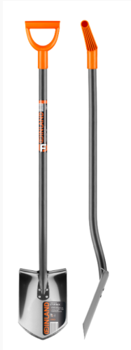 Лопата штыковая нержавеющая сталь с зубчатой насечкой Finland (1983)