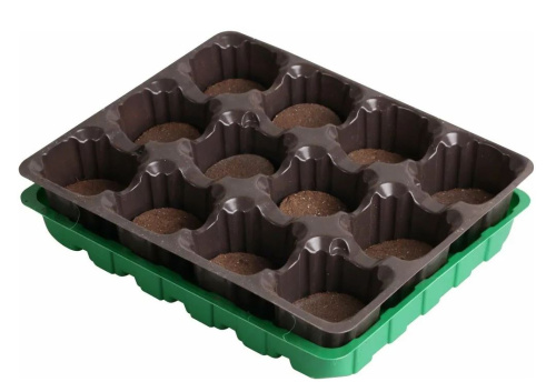 Комплект для выращивания рассады с торфяными таблетками (12 табл.d 41,кассеты,лоток) фото 2