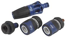 Комплект для полива (наконечник, штуцер, коннектор, коннектор с аквастопом) GAKP12-091 GREEN APPLE