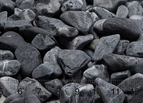 Галька декоративная "Черная" фр. 20-40 мм, упаковка 20 кг