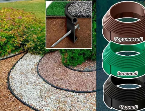 Бордюр Кантри MAXI пластиковый ЗЕЛЕНЫЙ H15см, L10м фото 2