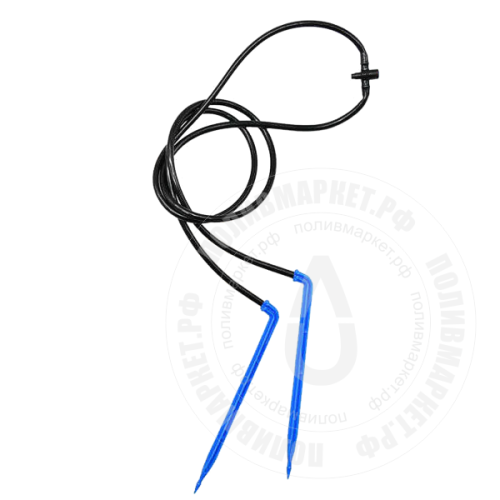 Комплект 2 Капельницы Г-образные с адаптером и трубкой, арт: 21522