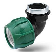 Отвод  с внут. рез. 25х3/4 pls (15) Турция Цвет: Зеленый