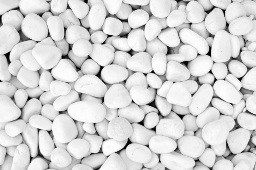 Галька декоративная "Белая" фр. 30-60 мм, упаковка 20 кг