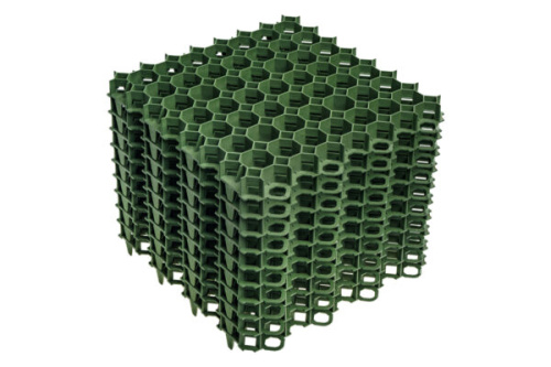 Георешетка полипропиленовая 500х500х40мм для ландшафтных работ ЗЕЛЕНАЯ фото 4