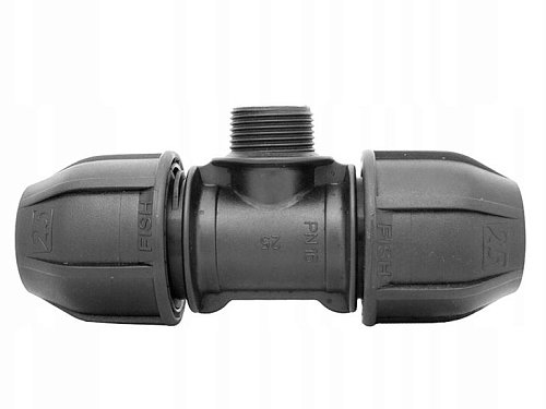 Тройник PE M (GZ) 25 - 1/2"- 25,PN16,Fish