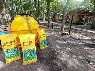 Установка системы автополива и озеленение 5000 М2