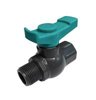 Кран шаровой PVC 3/4" внут х нар GH арт: FMB0134 Цвет: Серый (голубая ручка)