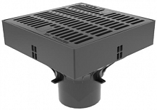 Ливнеприемник Gidrolica ЛП-25.25.20, комплект: корпус, корзина с ручкой,решетка с крепежом пластико