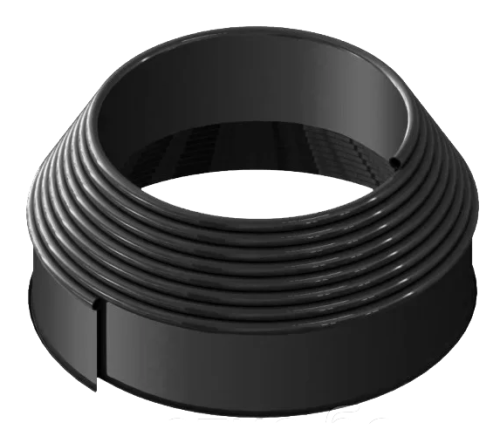 Бордюрная лента в рулоне, ширина 10 см, длина 10 м, цвет чёрный	