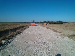 Строительство дороги переходного типа, Правдинский р-н Калининградской обл.