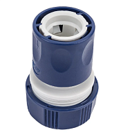 Соединитель (Коннектор) с аквастопом для шланга 19 мм (3/4), пластик GAES20-07 GREEN APPLE ЕСО