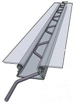 Профиль клипса "Зиг-Заг" с замком для крепления тепличной пленки оцинкованный, 0,7 мм (2 пм)