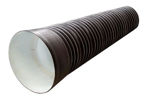Труба гофрированная двухслойная d 400/348 с раструбом, L=6, SN 6