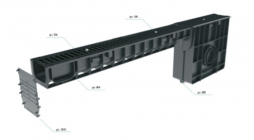Решетка водоприемная Gidrolica Standart РВ -10.13,6.50 - щелевая чугунная ВЧ кл. С250 фото 3