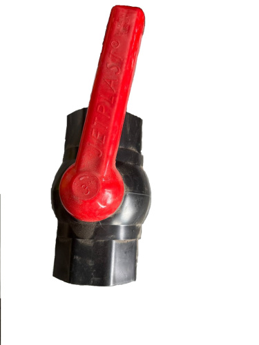 Кран шаровой 3" (Турция) Цвет: Черный /Красная ручка фото 3