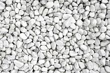 Галька декоративная "Бьянко Каррара", фр. 15-25 мм, упаковка 25 кг