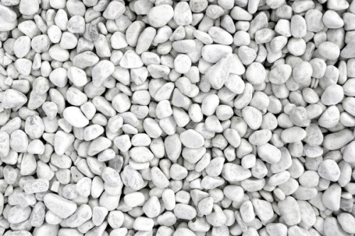 Галька декоративная "Бьянко Каррара", фр. 15-25 мм, упаковка 25 кг