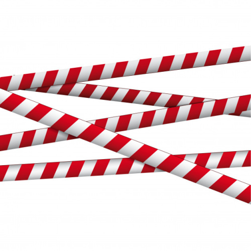 Оградительная лента 200 пм 75 мм (бело-красный)
