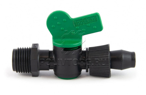 Цилиндрический краник 16х1/2" НР с накидной гайкой POLY 16 мм Irritec фото 3