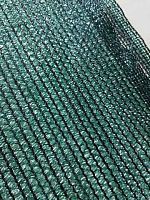 Сетка фасадная 120 г/м2, (90% затенения) рулон 2х50 м (100м2), цвет изумруд