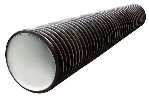Труба гофрированная d 500/427 с раструбом L=6 двуслойная SN6