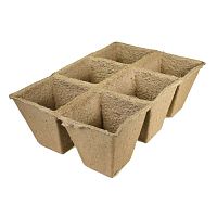 Торфяной горшочек 90*90 квадратный (6 шт., секция)