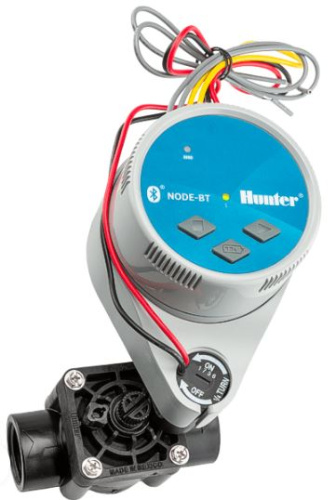 Контроллер автономный Hunter NODE-100-Valve-B, 1 зона, с клапаном PGV-101-GB и фиксирующим соленои