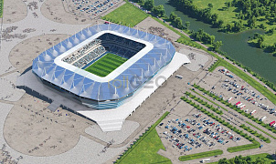 Обустройство основных дорог и площадок на территории Стадиона “Калининград” (о.Октябрьский)