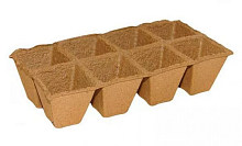 Торфяной горшочек 70*70 квадратный (8 шт., секция)