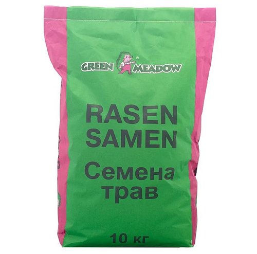 Газонная травосмесь GREEN MEADOW Декоративный газон для глинистых почв 10 кг