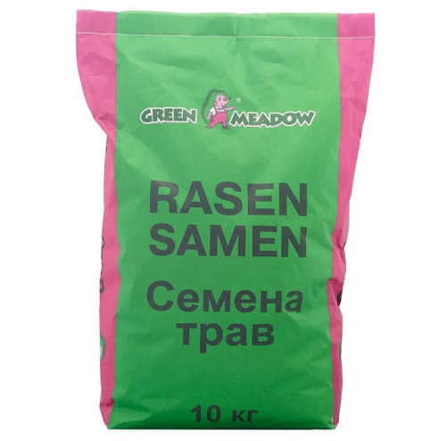 Газонная травосмесь GREEN MEADOW Декоративный газон для глинистых почв 10 кг