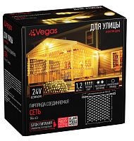 Гирлянда "Сеть" 144 теплых LED 1,2*1,5 м арт. 55030