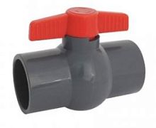 Кран шаровой PVC 1/2" внут х внут GH арт: FFB0212 Цвет: Серый