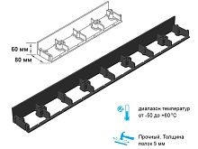 Бордюр КОНТУР Б-100.06.08-ПП пластиковый черный  L-1000 мм,  H-60 мм