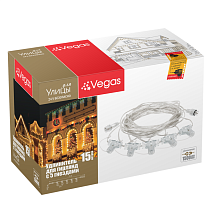 Удлинитель для гирлянд с 5 гнездами 15, Vegas арт. 55042