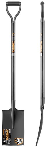 Лопата штыковая цельнометаллическая с прямоуголным штыком "Кузбасс" (ЦИ 1447)